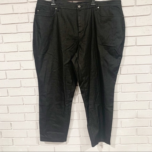 Eileen Fisher Women’s Coated Black Slim Ankle Jean - Picture 2 of 14